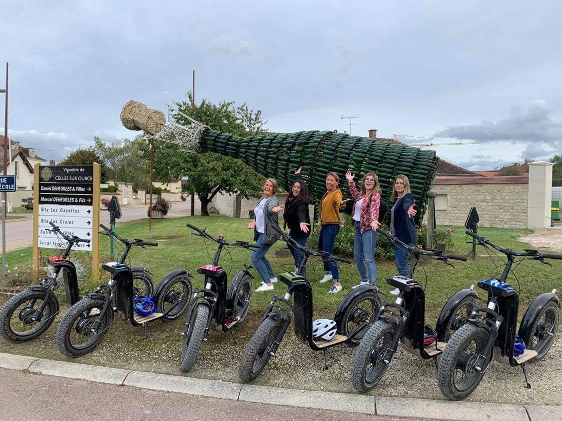 trottinettes tout terrain à celles-sur-ource avec l'équipe de l'office