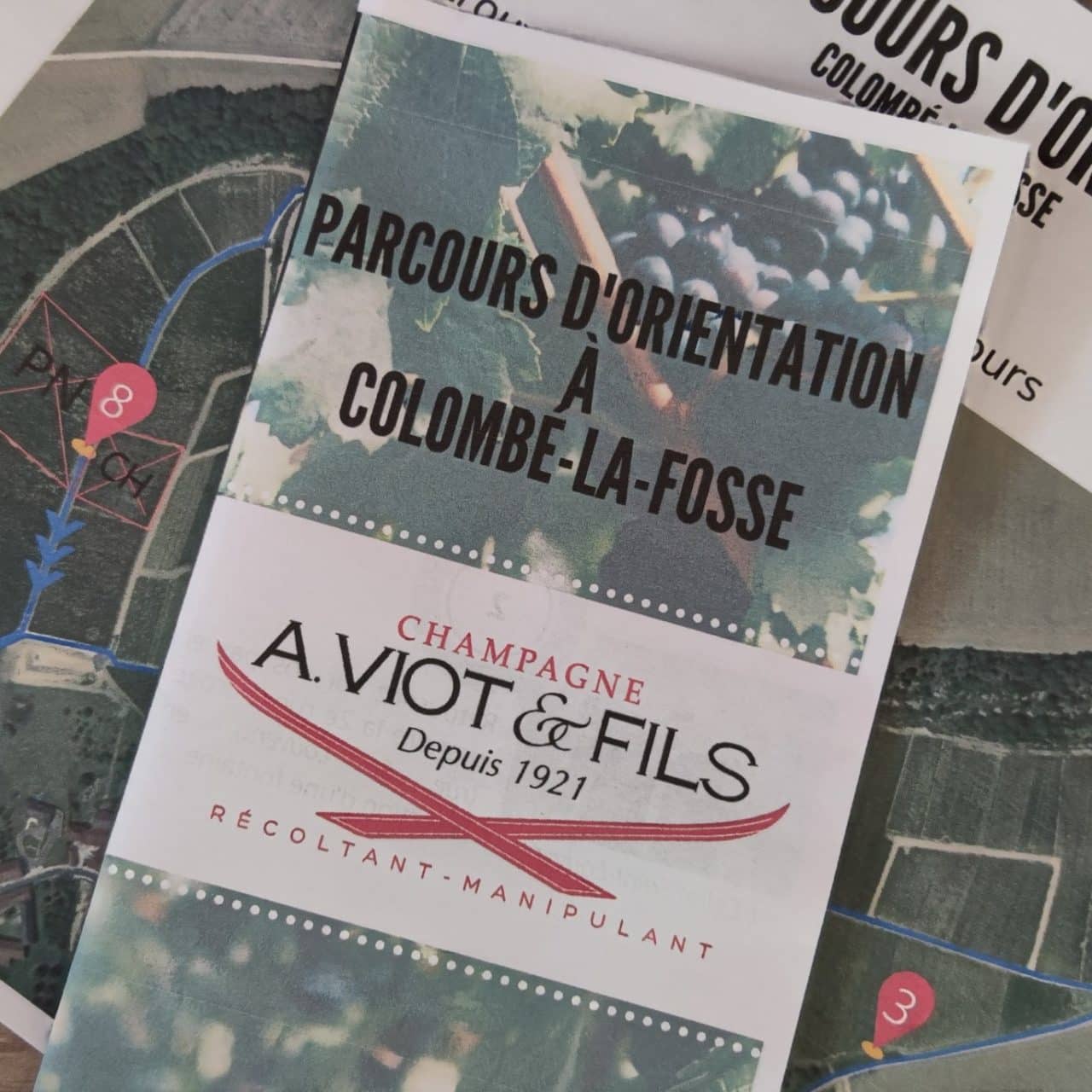 flyer du parcours d'orientation à Colombé la fosse par le Champagne Viot