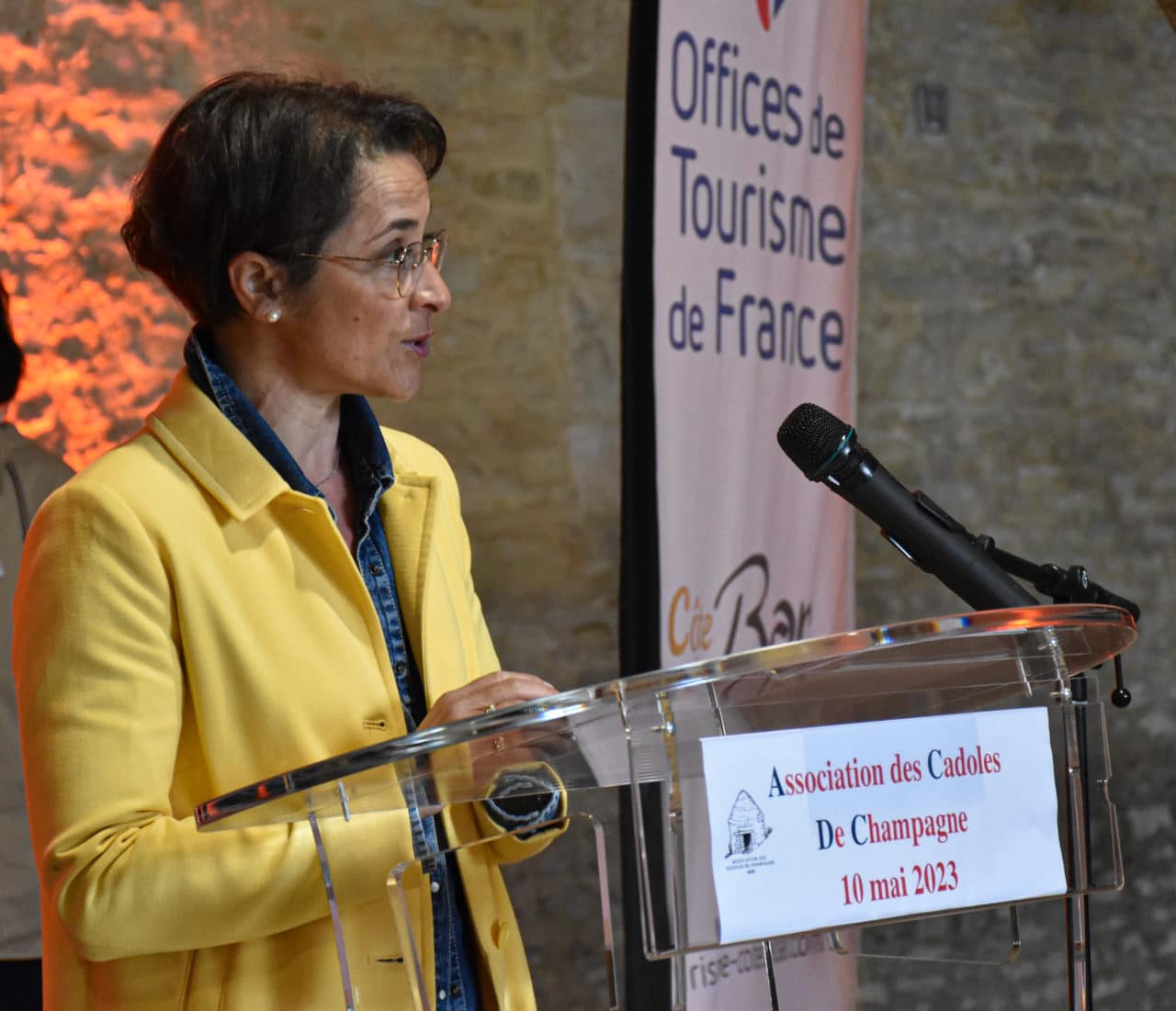 Marie Cousin à l'inauguration de l'Association des Cadoles de Champagne